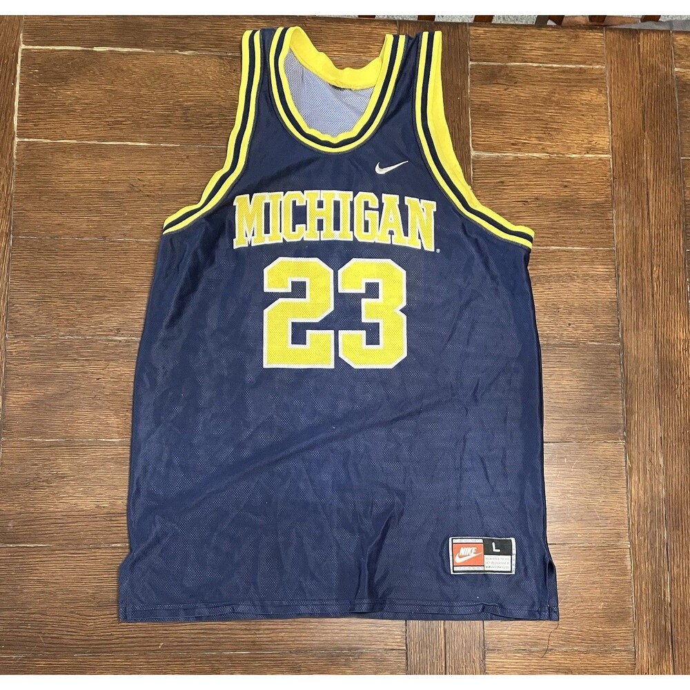 VINTAGE 90' NIKE MICHIGAN Wolverines  #23 BASKETBALL JERSEY SZ Large